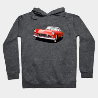 1956 Ford Thunderbird in red Hoodie